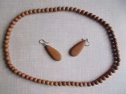 Украшения Бусы Серьги Колье из дерева Винтаж