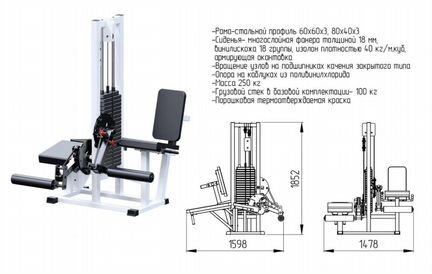Разгибание ног сидя Сгибание ног лежа (Стек 100кг)