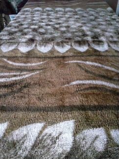 Покрывало ворсовое набивное с цветами б/у