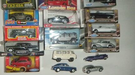 Легковые машинки игрушки в масштабе 1:43