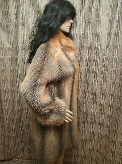 Шуба серебристая лиса