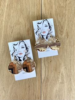 Серьги плетеные