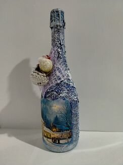 Новогодняя бутылка шампанского