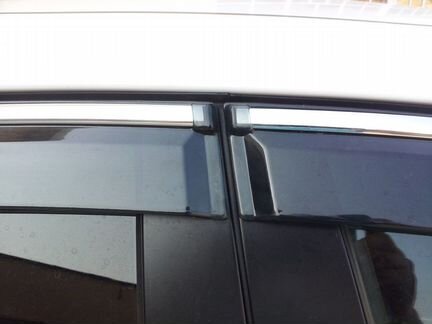 Дефлекторы Hyundai IX35 хром нержавеющий молдинг