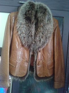 Куртка натуральная кожа с мехом новая