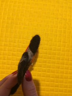 Брошь Снегирь войлок