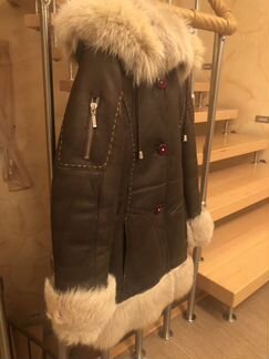 Дубленка детская натуральная, размер 110-128