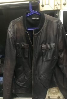 Куртка кожа Emporio Armani