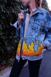 Эксклюзивная кастомная джинсовая куртка