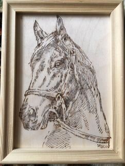 Картины выжиганием по дереву, надписи