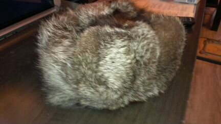 Шапка-ушанка из чернобурки