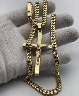 Золотая цепь с крестом