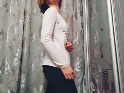 Лонгслив женский с принтом