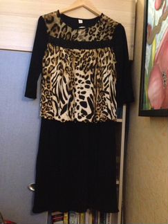 Платье с леопардовым принтом