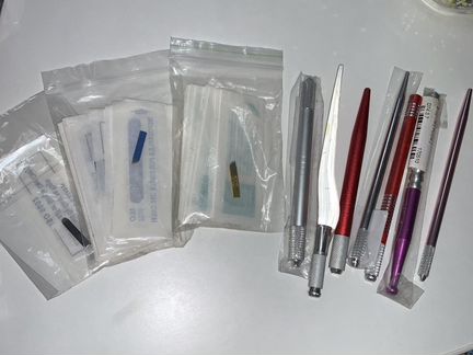 Ручки для микроблейдинга и иглы новые