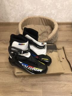 Лыжные ботнки salamon + крепление на лыжи salamon