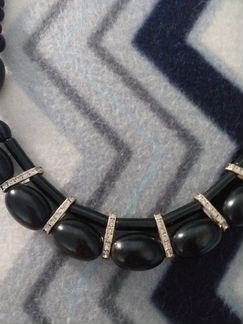 Колье из черного Агата