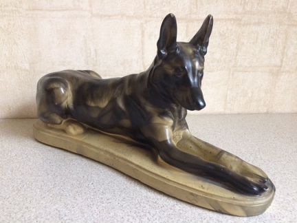 Статуэтка Немецкая овчарка антиквариат