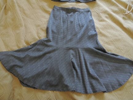 Костюм б. у. жакет+ юбка р 46-48,винтажный