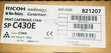 Туба с тонером для Ricoh Aficio SPC430/440 DN ориг