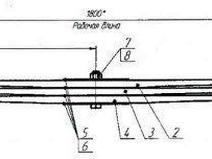 Рессора передняя камаз 65115 3 листа схема
