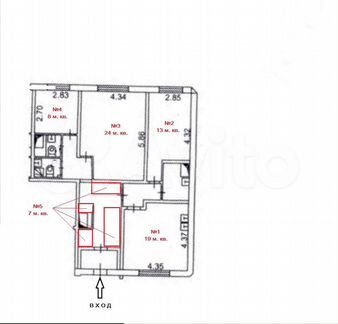 Свободного назначения, 15 м²