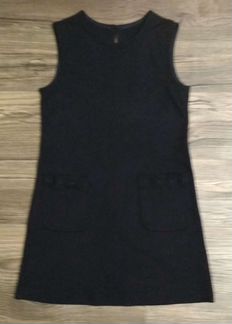 Школьный синий сарафан