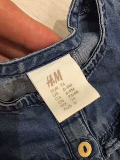 Джинсовое платье H&M размер 74-80