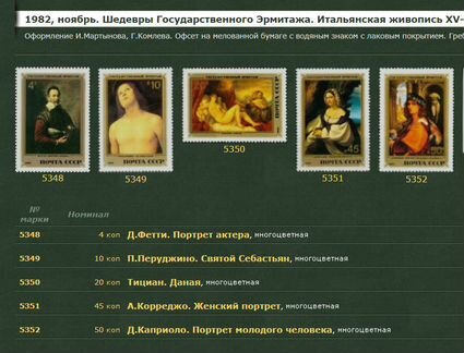 Марки СССР листы 1981-83 годов