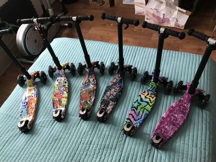 Самокат Scooter 21-st maxi print складной