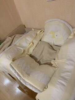 Комплект балдахин и бортики в детскую кроватку