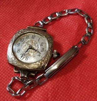 Женские резные часики Elaine фольга белого золота