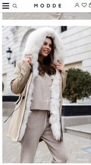 Новая шикарная парка с песцом 44-46