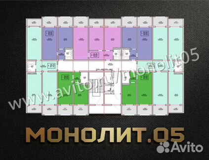 2-к квартира, 87.1 м², 7/16 эт.