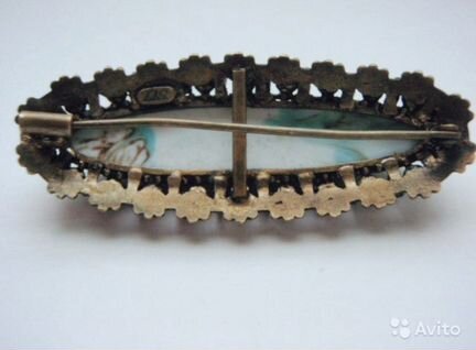Антикварная редкая брошь. Чехословакия
