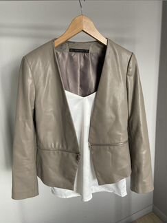 Пиджак из эко кожи zara