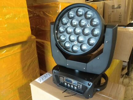 Вращающиеся головы wash 19х15w rgbw zoom
