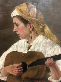 Картина масло Vilma Meisel 1917