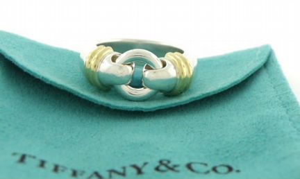 Кольцо Tiffany Co стерлинг серебро и 18K золото