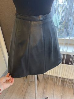 Юбка и жилет из натуральной кожи