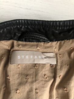 Куртка кожаная женская 40it xs-s Stefanel новая