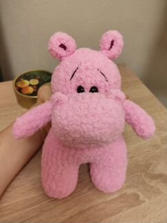 Вязанная игрушка бегемот, амигуруми