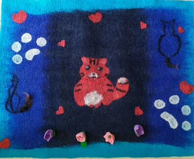 Домик,коврик валянный для кошки,собачки