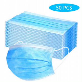 Маска медицинская трехслойная одноразовая 50 шт