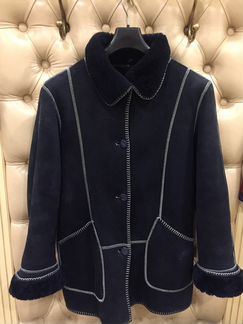 Дублёнка со съёмным капюшоном на 46-48 размер