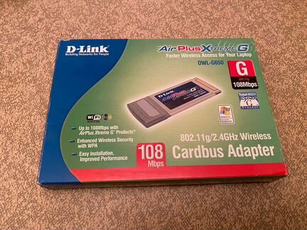 Беспроводной адаптер D-Link AirPlus DWL-650+