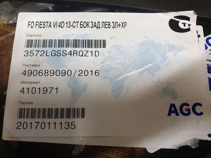 Форточка левая Ford fiesta fiat idea